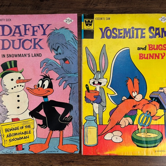VINTAGE Warner Bros Looney Toons YOSEMITE SAM BUGS BUNNY DAFFY DUCK Comic Books - Picture 2 of 7